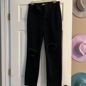 HIGH WAISTED BUTTON UP MOM JEANS